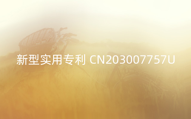 新型实用专利 CN203007757U
