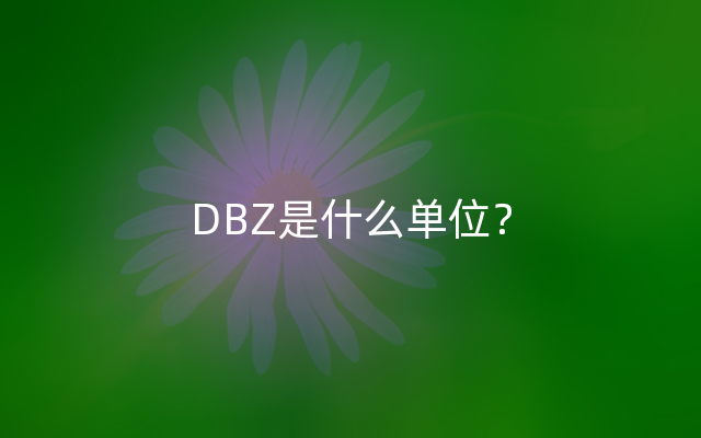 DBZ是什么单位？