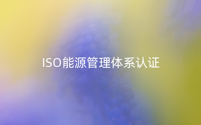 ISO能源管理体系认证