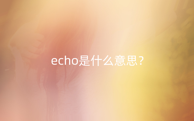 echo是什么意思？