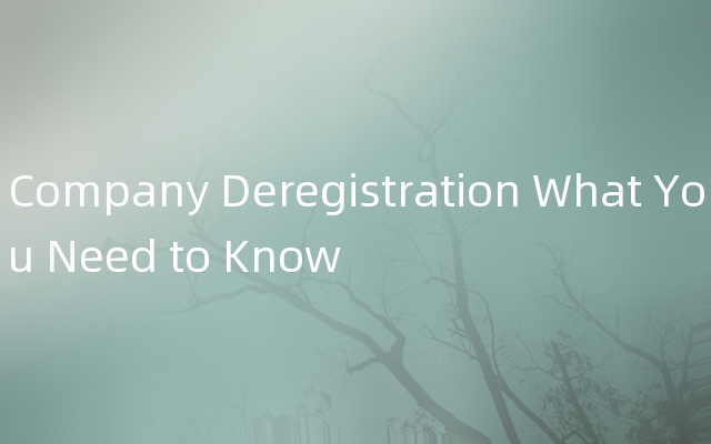 Company Deregistration What You Need to Know