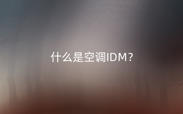 什么是空调IDM？