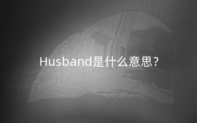 Husband是什么意思？
