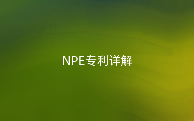 NPE专利详解