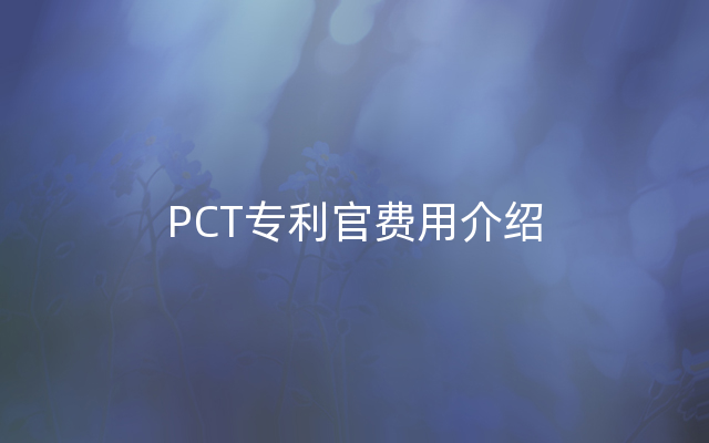 PCT专利官费用介绍