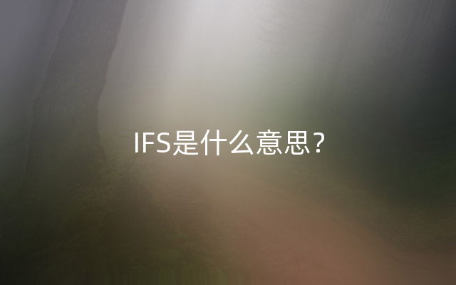 IFS是什么意思？